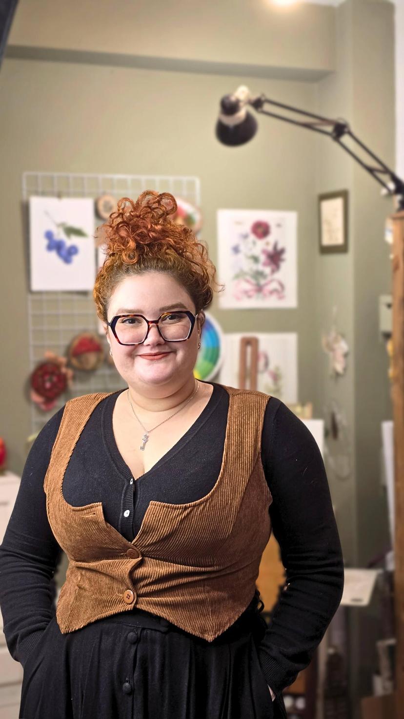 Sofia at her atelier